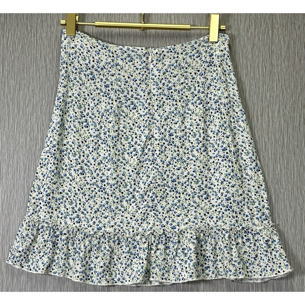 Brandy Melville Skirt Womens Small One Size Blue Floral Skirt Comfort - Picture 2 of 6